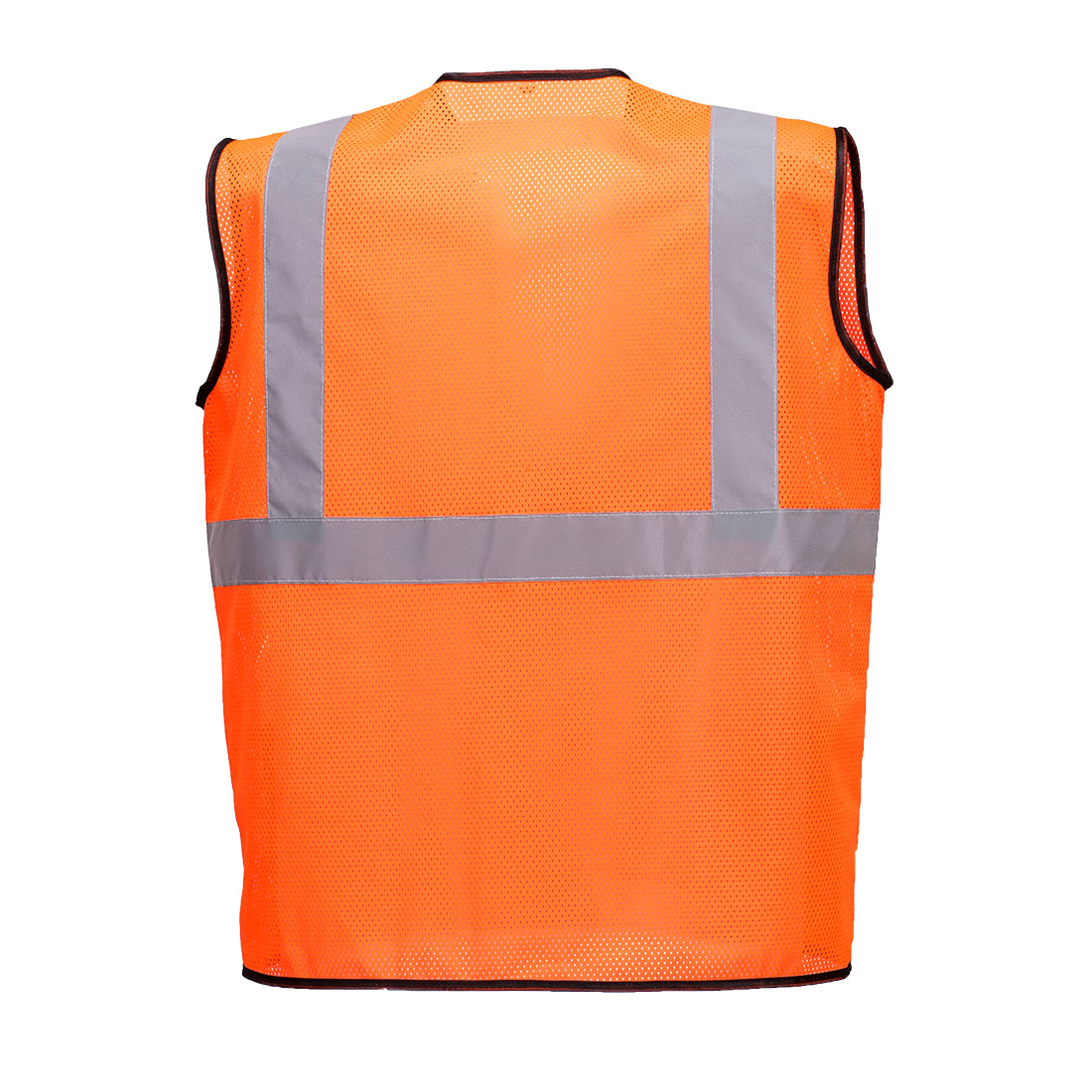 Custom Hi-Vis Orange Mesh Band & Brace Safety Vest – ANSI