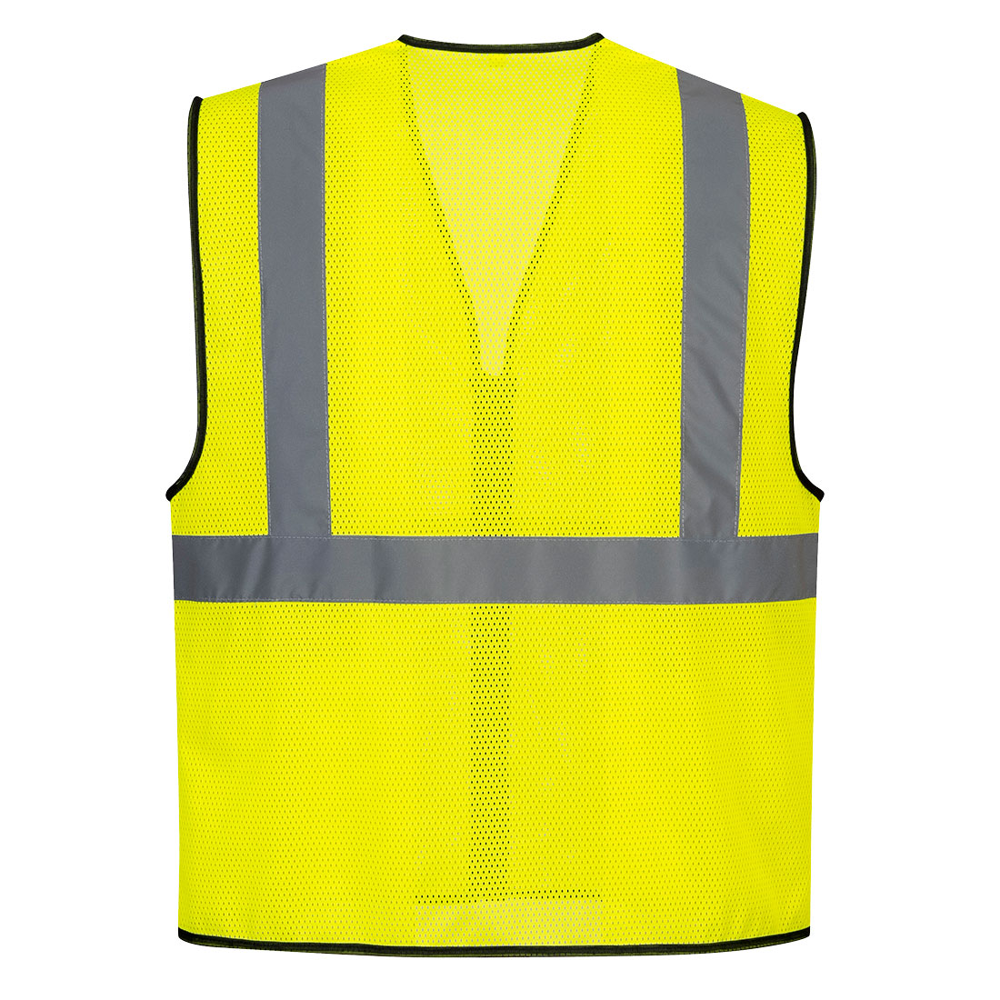 Yellow mesh safety vest with reflective tape from GlowSafetyvest