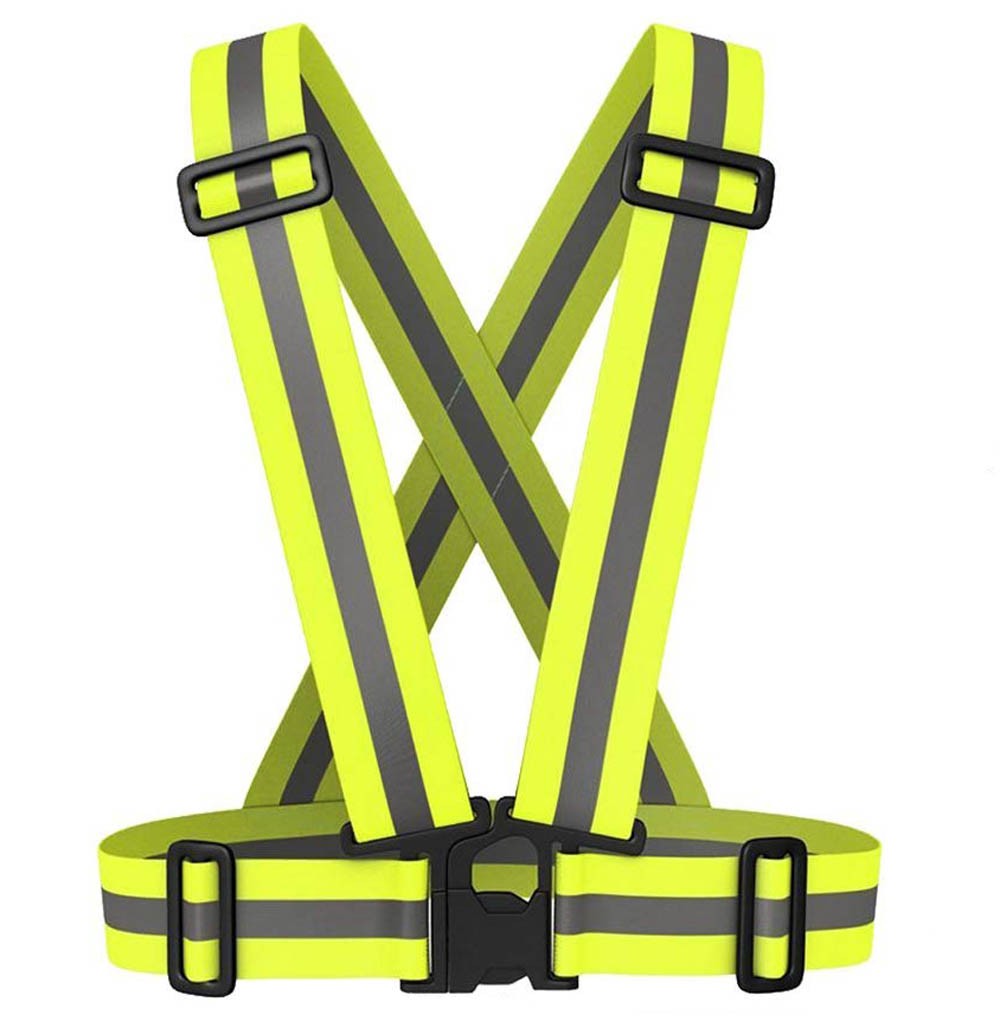 Reflective Adjustable Safety Suspenders – Hot Pink, Lime, Royal Blue, Black, Red, Orange, Dark Green