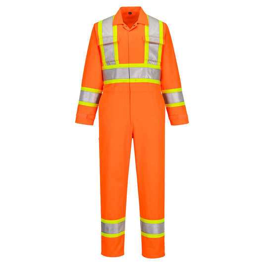 Custom Orange Hi-Vis X-Back Work Coverall