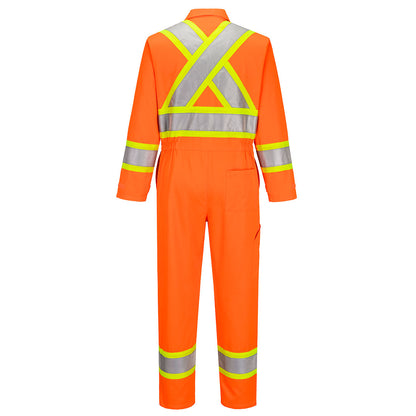 Custom Orange Hi-Vis X-Back Work Coverall