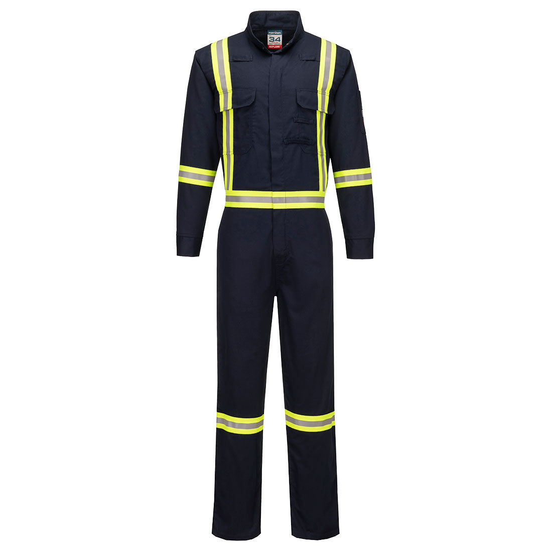 Custom Navy Blue Bizflame 88/12 X-Back FR Coverall – CAT 2