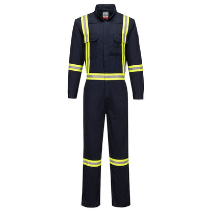Custom Navy Blue Bizflame 88/12 X-Back FR Coverall – CAT 2