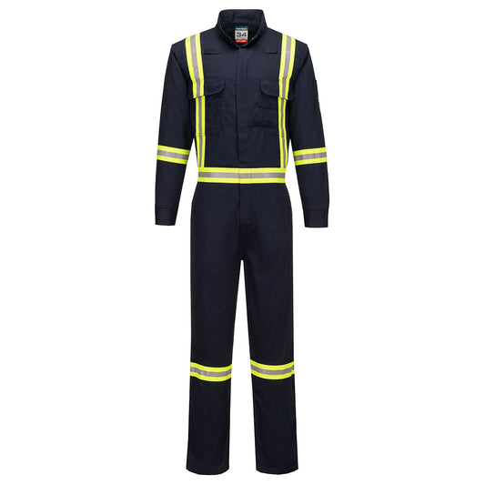 Custom Navy Blue Bizflame 88/12 X-Back FR Coverall – CAT 2