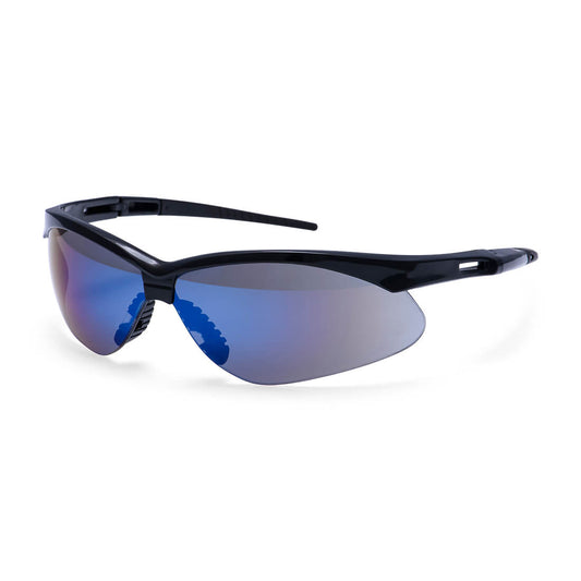 Black sunglasses with blue-tinted lenses from Glowsafetyvest