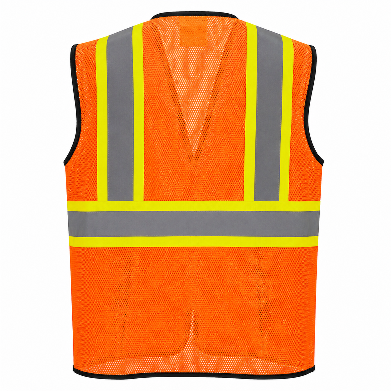 Custom Orange Frisco Executive Safety Vest – 4 Pocket Mesh Design