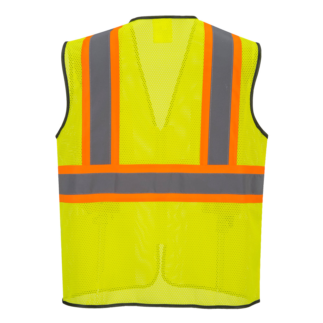 Custom Yellow Frisco Executive Safety Vest – 4 Pocket Mesh Design