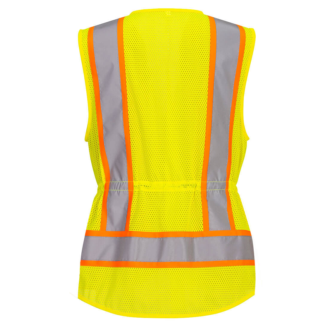 Yellow Womens safety vest with reflective stripes from Glowsafetyvest