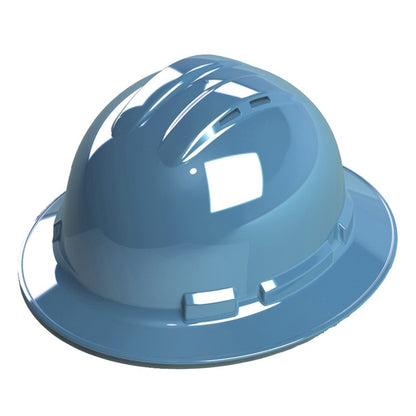 Full Brim Hard Hat with 4-Point Ratchet Suspension – Multiple Colors Available