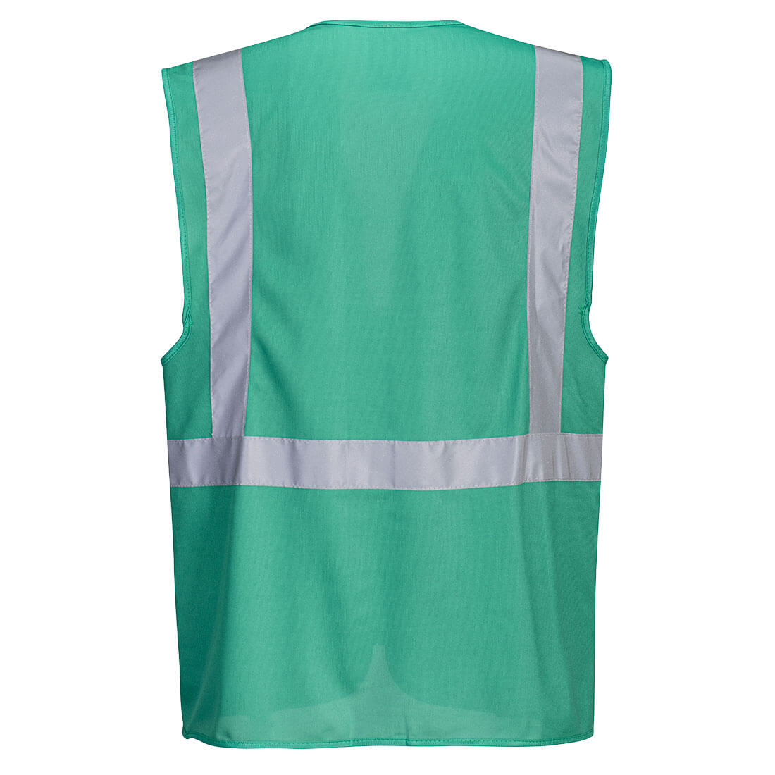 Green executive safety vest with reflective tape from GlowSafetyVest