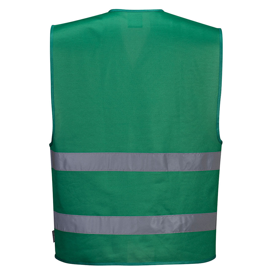 Green events safety vest with reflective tape from GlowSafetyVest