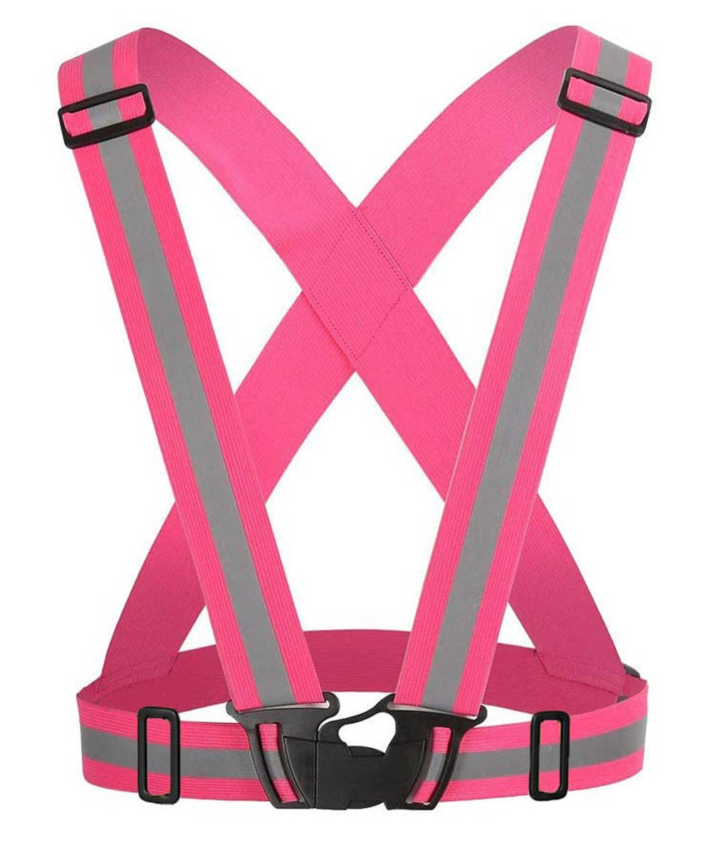 Reflective Adjustable Safety Suspenders – Hot Pink, Lime, Royal Blue, Black, Red, Orange, Dark Green