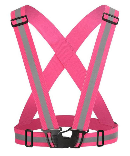 Reflective Adjustable Safety Suspenders – Hot Pink, Lime, Royal Blue, Black, Red, Orange, Dark Green