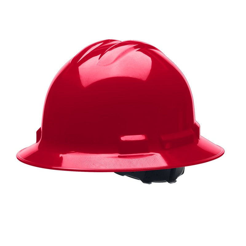 Full Brim Hard Hat with 4-Point Ratchet Suspension – Multiple Colors Available