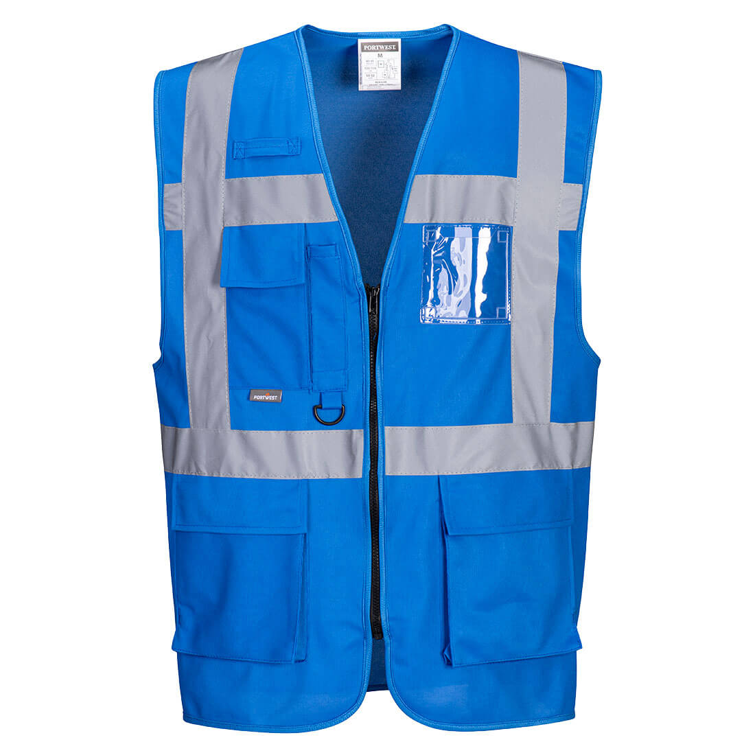 Royal Blue executive safety vest with reflective tape from GlowSafetyVest