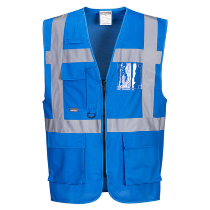 Royal Blue executive safety vest with reflective tape from GlowSafetyVest