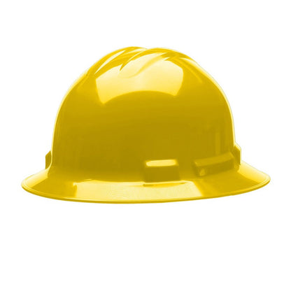 Full Brim Hard Hat with 4-Point Ratchet Suspension – Multiple Colors Available